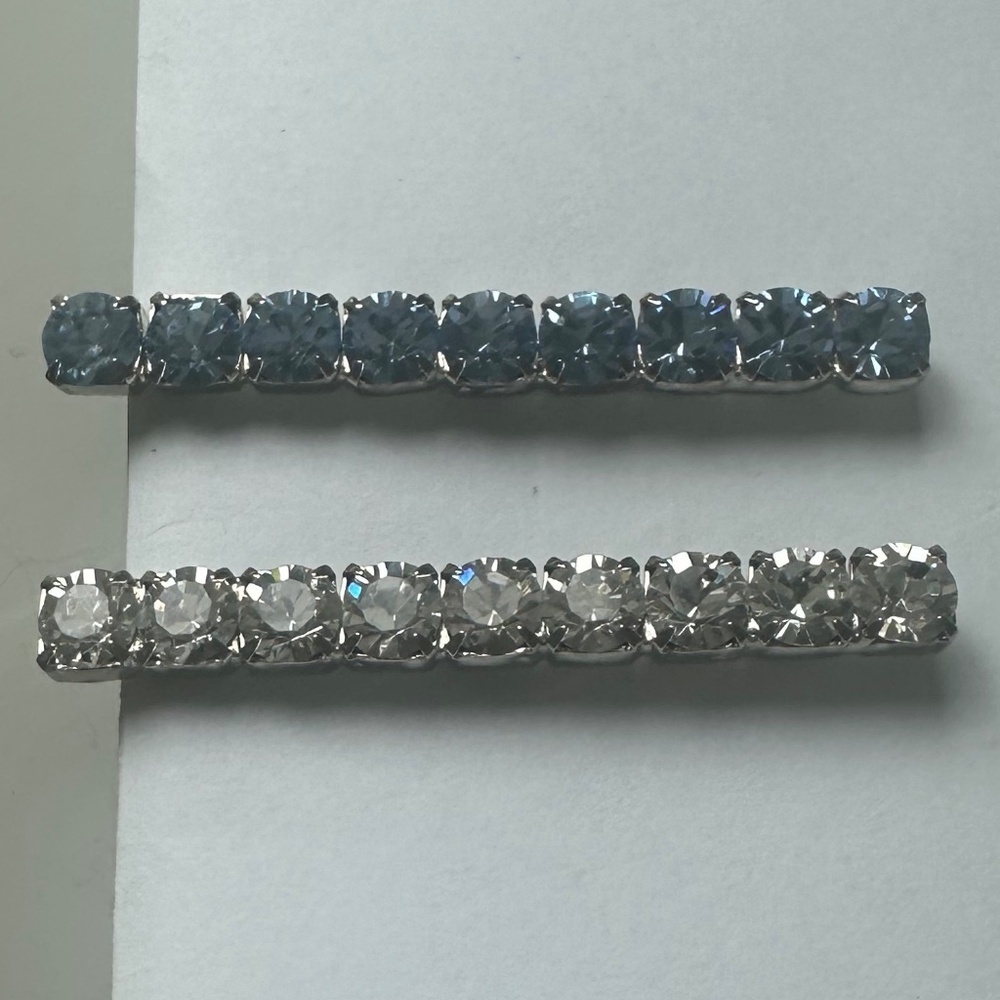 Danny Pollak Light Sapphire Swarovski Crystal Bobby Pin (#3) - 2.5 in. - Picture 9 of 10